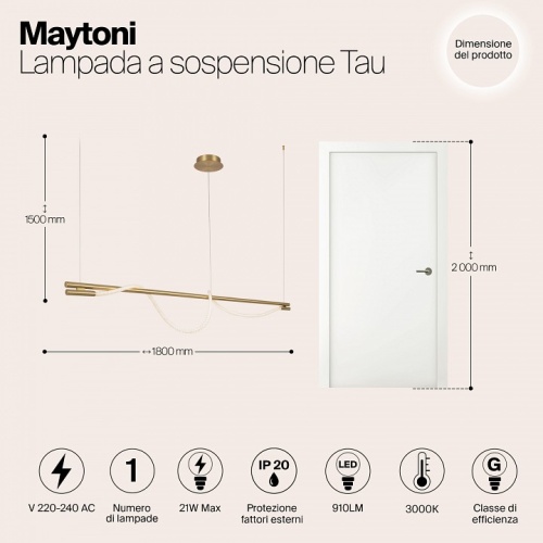 Подвесной светильник Maytoni Tau MOD166PL-L20G3K в Кропоткине фото 3