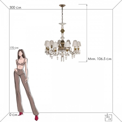 Подвесная люстра Loft it Grace 10203/10 White в Нижнем Новгороде фото 3
