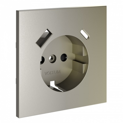 Накладка для розетки с заземлением и со шторками и 2хUSB type A и C Voltum S70 VLS001004 в Нижнем Новгороде фото 3