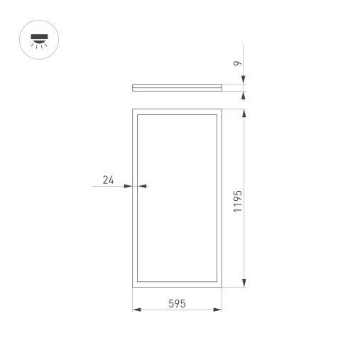 Светильник DL-INTENSO-S600x1200-60W Warm3000 (WH, 120 deg, 230V) (Arlight, IP40 Металл, 3 года) в Брянске фото 4