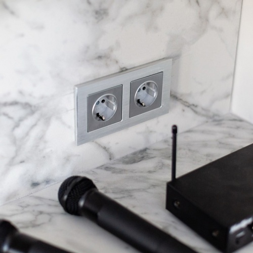 Рамка на 2 поста Werkel Aluminium (алюминий) W0021706 в Нижнем Новгороде фото 2