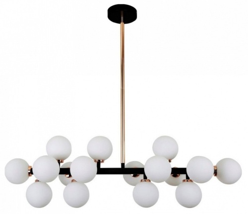 Люстра на штанге LUMINA DECO Marsiada LDP 6033-16 BK+MD в Нижнем Новгороде