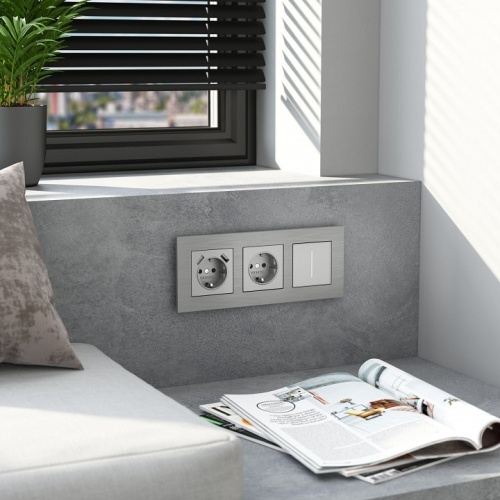 Рамка на 3 поста Werkel AluMax алюминий W0033506 в Нижнем Новгороде фото 3