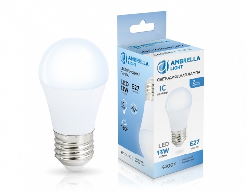 Лампа светодиодная Ambrella Light G45 E27 13Вт 6400K 451306 в Нижнем Новгороде фото 2