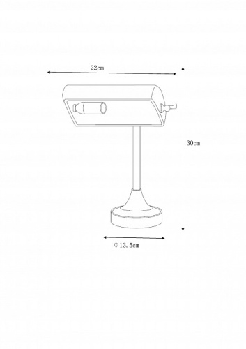 Настольная лампа офисная Lucide Banker 17504/01/11 в Нижнем Новгороде фото 4
