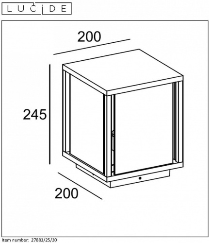 Наземный низкий светильник Lucide Claire 27883/25/30 в Нижнем Новгороде фото 5