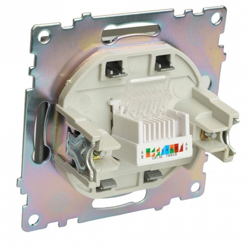 Розетка Ethernet RJ-45 без рамки Stekker Катрин 49418 в Нижнем Новгороде фото 6
