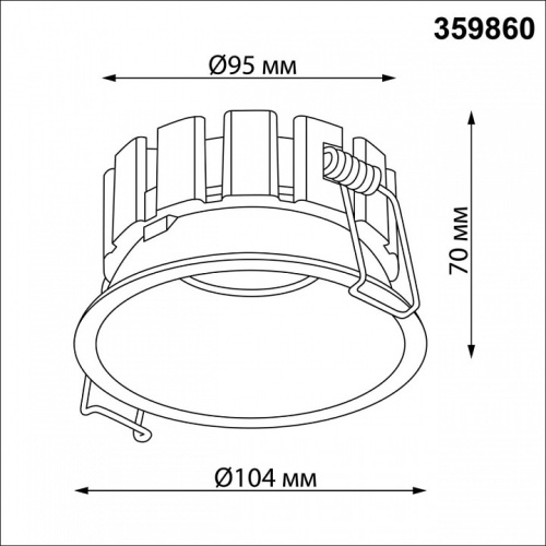 Встраиваемый светильник Novotech SOLIS 359860 в Нижнем Новгороде фото 5