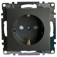 Розетка с заземлением и со шторкой, без рамки Stekker Катрин 49423 в Нижнем Новгороде