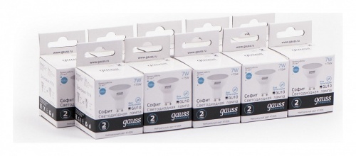 Лампа светодиодная Gauss Софит GU10 7Вт 4100K 13627 в Нижнем Новгороде фото 2