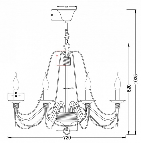 Подвесная люстра Freya Velia FR2046-PL-08-BR в Кольчугино фото 2