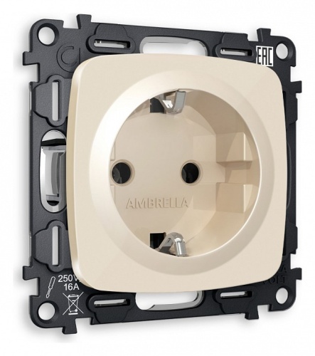 Розетка с заземлением, без рамки Ambrella Volt OMEGA MO306010 в Нижнем Новгороде