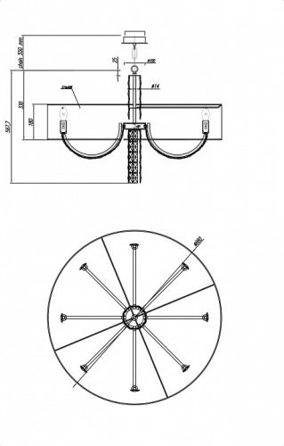 Подвесной светильник Maytoni Talento DIA008PL-08CH в Нижнем Новгороде фото 6