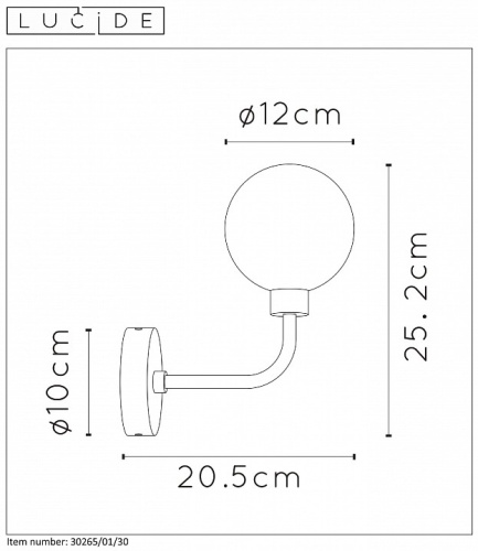 Светильник на штанге Lucide Berend 30265/01/30 в Ермолино фото 3