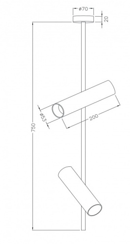 Светильник на штанге Maytoni Elti C021CL-02B в Бородино фото 2