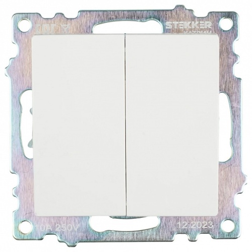 Переключатель двухклавишный без рамки Stekker Катрин 49166 в Нижнем Новгороде