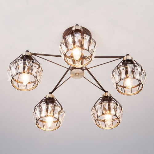 Люстра на штанге Eurosvet Lord 70075/5 черный в Нижнем Новгороде фото 5