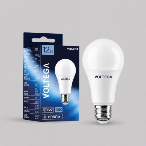 Лампа светодиодная Voltega Simple E27 12Вт 6500K 3152 в Нижнем Новгороде фото 3