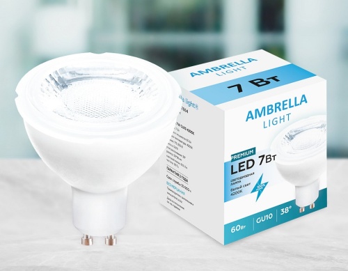 Лампа светодиодная Ambrella Light MR16 GU10 7Вт 4200K 207864 в Нижнем Новгороде фото 2