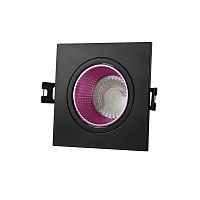 DK3071-BK+PI Встраиваемый светильник, IP 20, 10 Вт, GU5.3, LED, черный/розовый, пластик в Колпашево