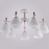 Люстра на штанге 01622-0.3-07 WH+WOOD в Нижнем Новгороде