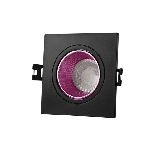 DK3071-BK+PI Встраиваемый светильник, IP 20, 10 Вт, GU5.3, LED, черный/розовый, пластик в Новороссийске