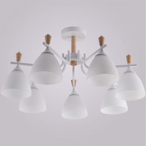 Люстра на штанге 01622-0.3-07 WH+WOOD в Нижнем Новгороде