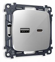 Розетка 2хUSB type A и C без рамки Ambrella Volt OMEGA MO411010 в Нижнем Новгороде