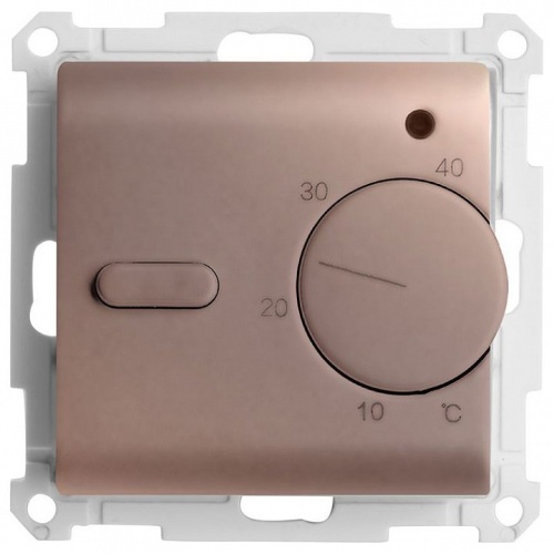 Терморегулятор электромеханический для теплого пола без рамки Stekker Катрин 49743 в Нижнем Новгороде