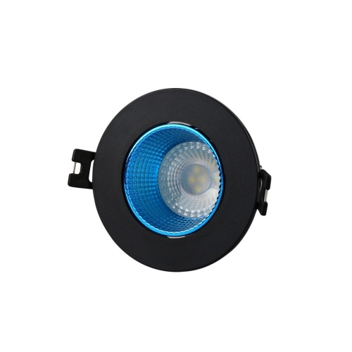 DK3061-BK+СY Встраиваемый светильник, IP 20, 10 Вт, GU5.3, LED, черный/голубой, пластик в Городце