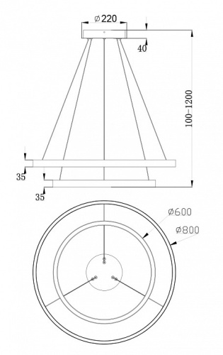 Подвесной светильник Maytoni Rim MOD058PL-L74BS4K в Белокурихе фото 2