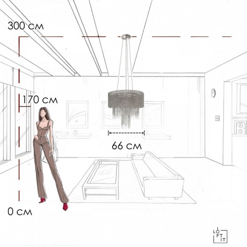 Подвесной светильник Loft it Opera 10406/660 в Нижнем Новгороде фото 6