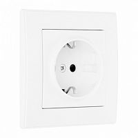 Розетка с заземлением и со шторкой Arte Milano SET06-1 SET06-1-40-1 white в Нижнем Новгороде