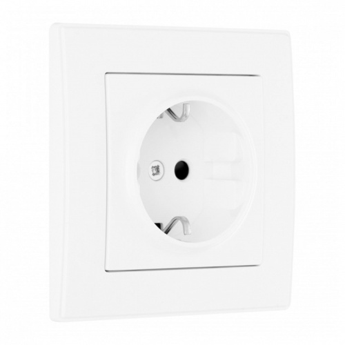 Розетка с заземлением и со шторкой Arte Milano SET06-1 SET06-1-40-1 white в Нижнем Новгороде