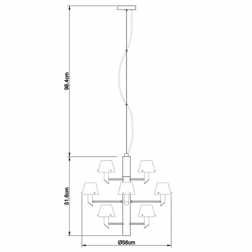 Подвесная люстра Divinare Albero 1680/02 LM-12 в Нижнем Новгороде фото 4
