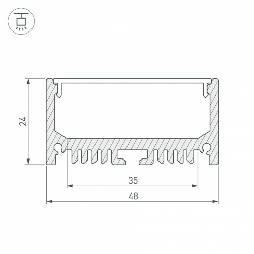 Профиль подвесной Arlight ARH-LINE-2448-2000 ANOD 018684 в Нижнем Новгороде фото 2