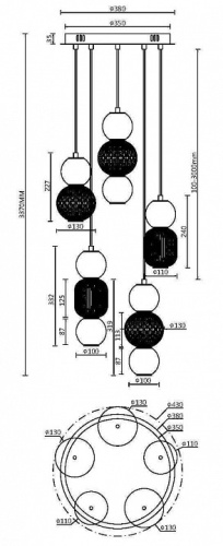 Подвесная люстра Maytoni Drop MOD273PL-L80G3K в Дудинке фото 5