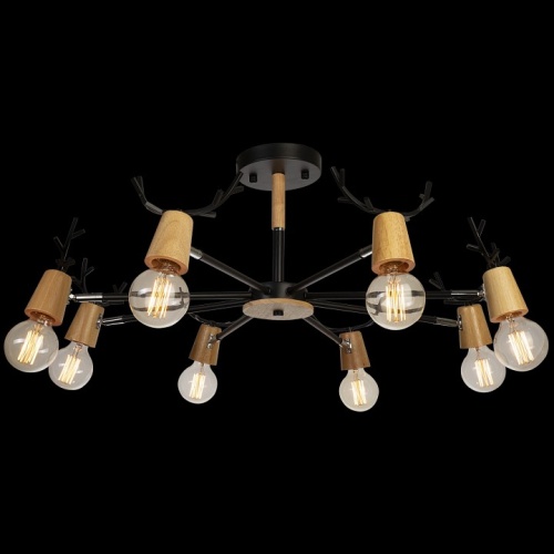 Люстра на штанге Loft it Sven 10024/8 Black в Нижнем Новгороде фото 6