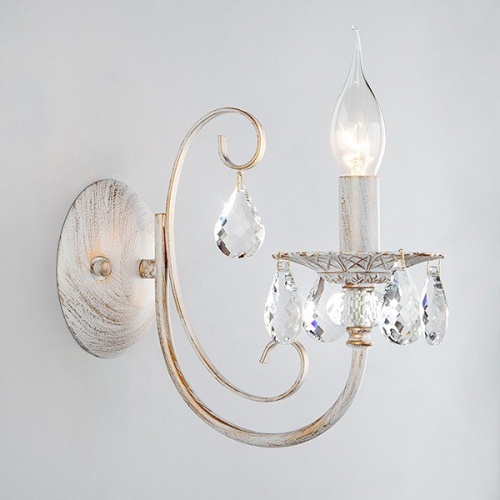 Бра Eurosvet Alda 3305/1 белый с золотом/прозрачный хрусталь Strotskis в Нижнем Новгороде фото 6