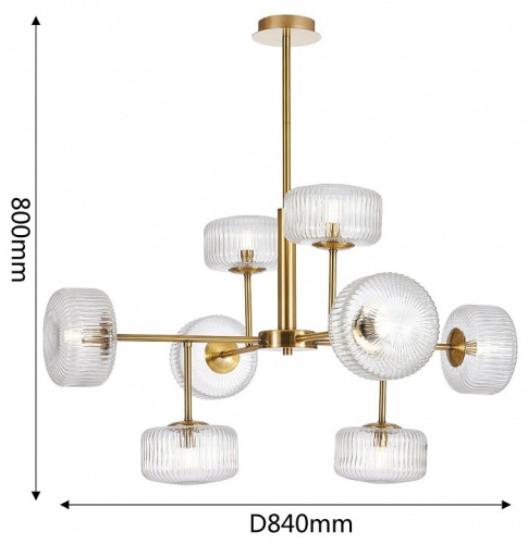 Люстра на штанге Favourite Malinconia 4051-8P в Октябрьском фото 6