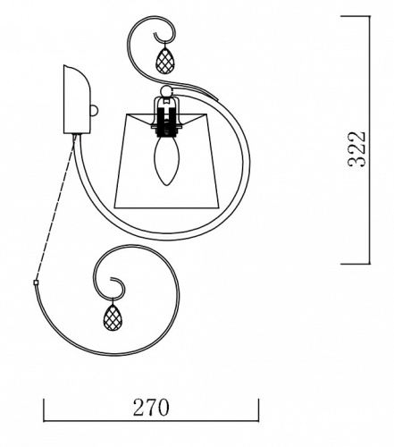 Бра Freya Simone FR2020-WL-01-BZ в Нижнем Новгороде фото 4