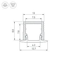 Профиль SL-MINI-10-2000 BLACK (Arlight, Алюминий) в Куйбышеве