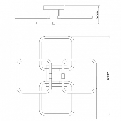 Потолочная люстра Escada Tube 10279/4LED в Нижнем Новгороде фото 4