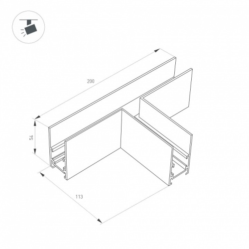 Соединитель T-образный для треков накладных Arlight MAG-ORIENT 36807 в Нижнем Новгороде фото 2