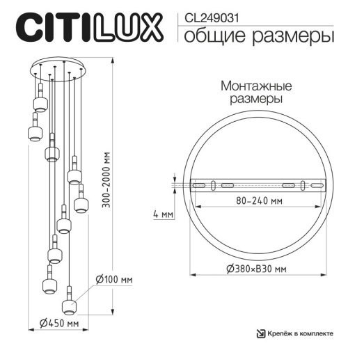 Подвесная люстра Citilux LASS CL249031 в Нижнем Новгороде фото 7