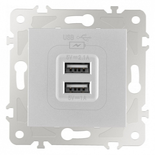 Розетка USB, без рамки Arte Milano am-203 203.46-1.silver в Нижнем Новгороде