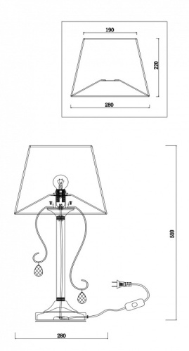 Настольная лампа декоративная Freya Simone FR2020-TL-01-BZ в Бородино фото 4