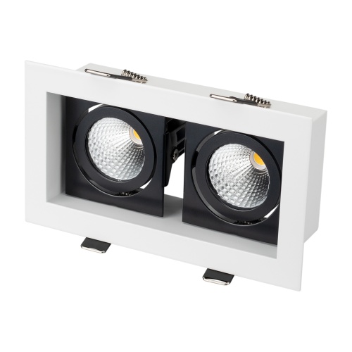 Светильник CL-KARDAN-S180x102-2x9W White (WH-BK, 38 deg) (Arlight, IP20 Металл, 3 года) в Великом Устюге фото 2