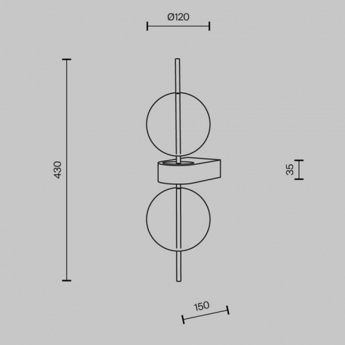 Бра Maytoni Double Moon MOD478WL-L8B3K в Нижнем Новгороде фото 11