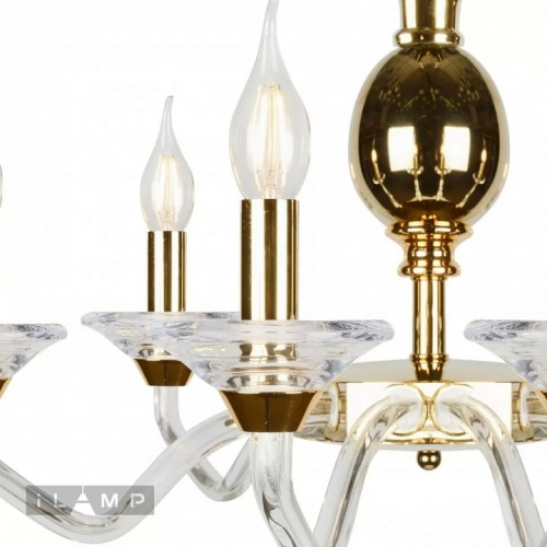 Подвесная люстра iLamp Flo YT2049-8 GD+Cear в Нижнем Новгороде фото 2